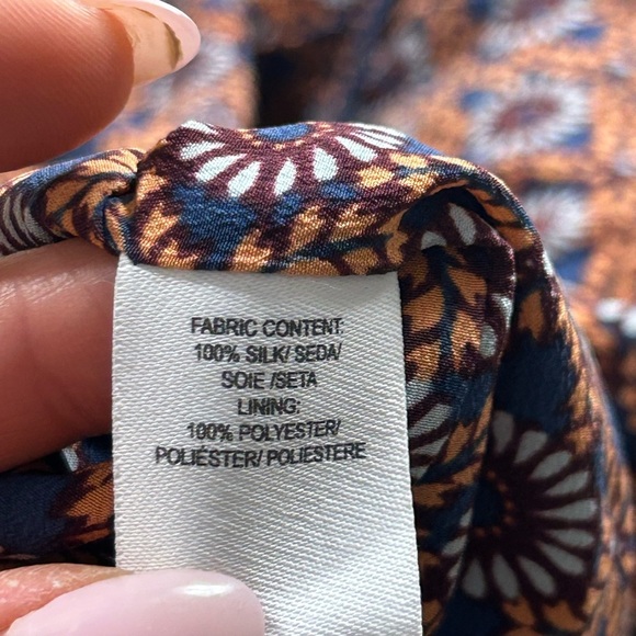 Derek Lam 10 Crosby Multi Printed Silk V-Neck Dress - Picture 7 of 12